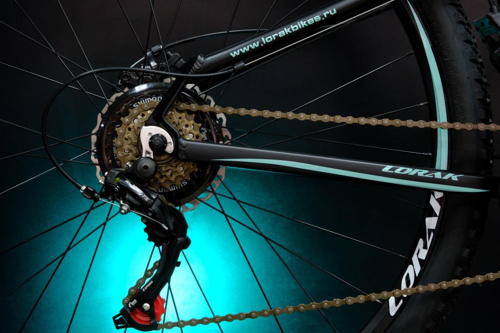 Lorak Glory 1000 Матовый Чёрный/Мятный рама 15 (на рост 141-160)