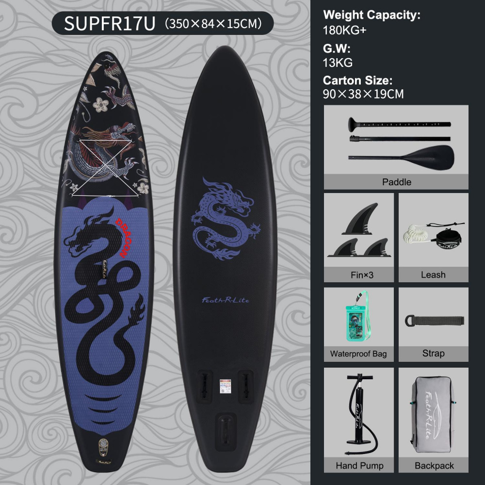 Сапборд SUPFR17U (350*84*15) чёрный, код 78907