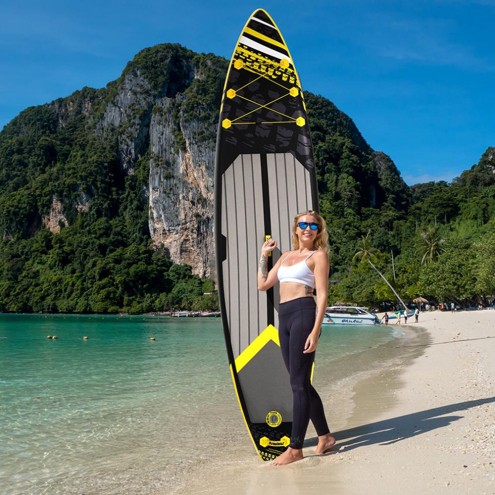 Сапборд SUPFW16F (350*84*15) черно-желтый, код 78920